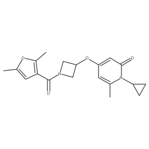 1-cyclopropyl-4-((1-(2,5-dimethylfuran-3-carbonyl)azetidin-3-yl)oxy)-6-methylpyridin-2(1H)-one Structure