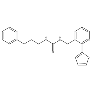 1-(3-Phenylpropyl)-3-((2-(thiophen-2-yl)pyridin-3-yl)methyl)urea结构式