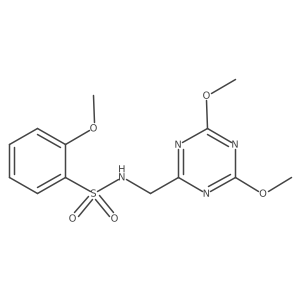 N-((4,6-dimethoxy-1,3,5-triazin-2-yl)methyl)-2-methoxybenzenesulfonamide结构式