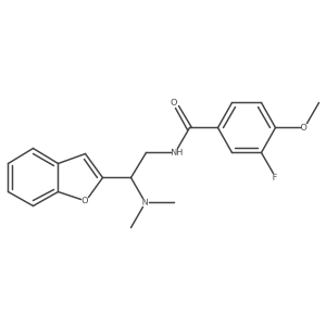 N-(2-(benzofuran-2-yl)-2-(dimethylamino)ethyl)-3-fluoro-4-methoxybenzamide Structure