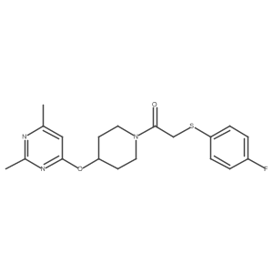 1-(4-((2,6-Dimethylpyrimidin-4-yl)oxy)piperidin-1-yl)-2-((4-fluorophenyl)thio)ethanone Structure