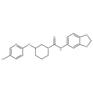N-(benzo[d][1,3]dioxol-5-yl)-3-((5-chloropyrimidin-2-yl)oxy)piperidine-1-carboxamide Structure