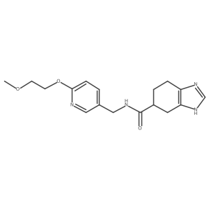 N-((6-(2-methoxyethoxy)pyridin-3-yl)methyl)-4,5,6,7-tetrahydro-1H-benzo[d]imidazole-5-carboxamide结构式