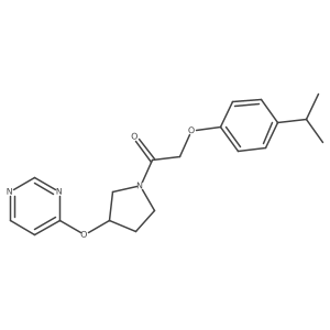 2-(4-Isopropylphenoxy)-1-(3-(pyrimidin-4-yloxy)pyrrolidin-1-yl)ethanone Structure