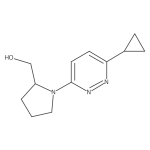 [1-(6-Cyclopropylpyridazin-3-yl)pyrrolidin-2-yl]methanol Structure