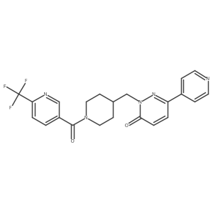6-(Pyridin-4-yl)-2-({1-[6-(trifluoromethyl)pyridine-3-carbonyl]piperidin-4-yl}methyl)-2,3-dihydropyridazin-3-one结构式