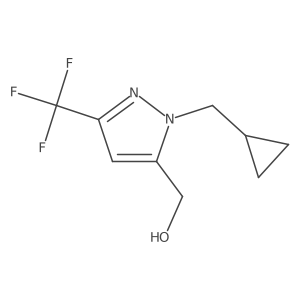 (1-(cyclopropylmethyl)-3-(trifluoromethyl)-1H-pyrazol-5-yl)methanol结构式