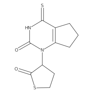 1-(2-oxotetrahydrothiophen-3-yl)-4-thioxo-1,3,4,5,6,7-hexahydro-2H-cyclopenta[d]pyrimidin-2-one Structure