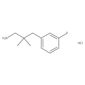 3-(3-Fluorophenyl)-2,2-dimethylpropan-1-amine hydrochloride Structure