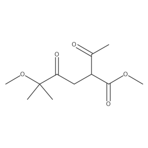 Methyl 2-acetyl-5-methoxy-5-methyl-4-oxohexanoate结构式