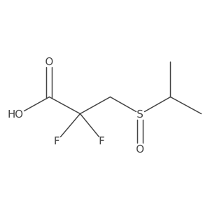 2,2-Difluoro-3-(propane-2-sulfinyl)propanoic acid结构式