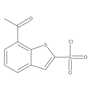 7-Acetyl-1-benzothiophene-2-sulfonyl chloride结构式