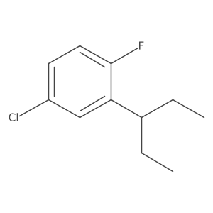 4-Chloro-1-fluoro-2-(pentan-3-yl)benzene结构式