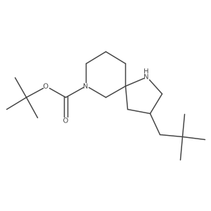 Tert-butyl 3-(2,2-dimethylpropyl)-1,7-diazaspiro[4.5]decane-7-carboxylate Structure