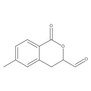 6-methyl-1-oxo-3,4-dihydro-1H-2-benzopyran-3-carbaldehyde Structure