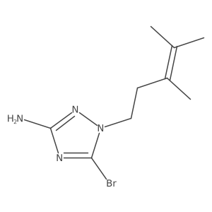 5-bromo-1-(3,4-dimethylpent-3-en-1-yl)-1H-1,2,4-triazol-3-amine Structure