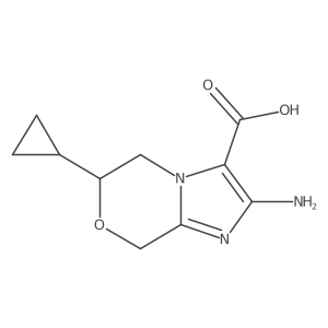 2-amino-6-cyclopropyl-5H,6H,8H-imidazo[2,1-c][1,4]oxazine-3-carboxylic acid Structure