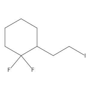 1,1-Difluoro-2-(2-iodoethyl)cyclohexane Structure