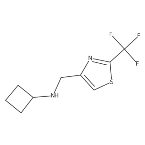 N-{[2-(trifluoromethyl)-1,3-thiazol-4-yl]methyl}cyclobutanamine Structure