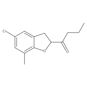 1-(5-Chloro-7-methyl-2,3-dihydro-1-benzofuran-2-yl)butan-1-one结构式