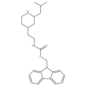 (9H-fluoren-9-yl)methyl N-{2-[2-(2-methylpropyl)piperidin-4-yl]ethyl}carbamate Structure