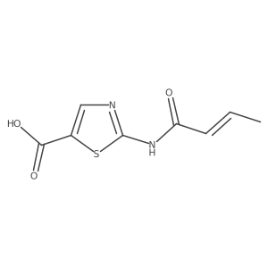 2-(But-2-enamido)-1,3-thiazole-5-carboxylic acid Structure