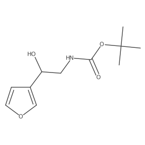 tert-butyl N-[2-(furan-3-yl)-2-hydroxyethyl]carbamate结构式