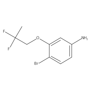 4-Bromo-3-(2,2-difluoropropoxy)aniline结构式