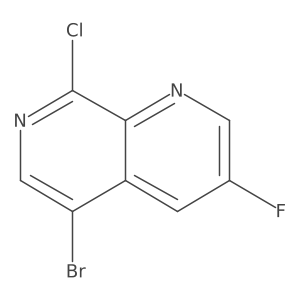 5-Bromo-8-chloro-3-fluoro-1,7-naphthyridine结构式