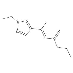 ethyl (2E)-3-(1-ethyl-1H-pyrazol-4-yl)but-2-enoate Structure