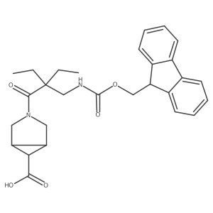 (1R,5S)-3-{2-ethyl-2-[({[(9H-fluoren-9-yl)methoxy]carbonyl}amino)methyl]butanoyl}-3-azabicyclo[3.1.0]hexane-6-carboxylic acid Structure