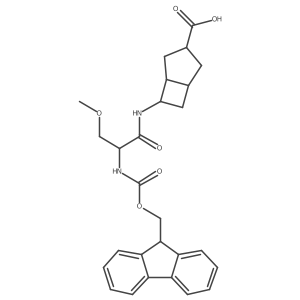6-[(2S)-2-({[(9H-fluoren-9-yl)methoxy]carbonyl}amino)-3-methoxypropanamido]bicyclo[3.2.0]heptane-3-carboxylic acid Structure