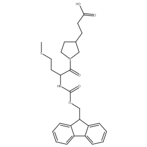 3-{1-[2-({[(9H-fluoren-9-yl)methoxy]carbonyl}amino)-4-(methylsulfanyl)butanoyl]pyrrolidin-3-yl}propanoic acid结构式