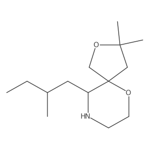 3,3-Dimethyl-10-(2-methylbutyl)-2,6-dioxa-9-azaspiro[4.5]decane结构式