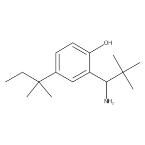 2-(1-Amino-2,2-dimethylpropyl)-4-(2-methylbutan-2-yl)phenol结构式