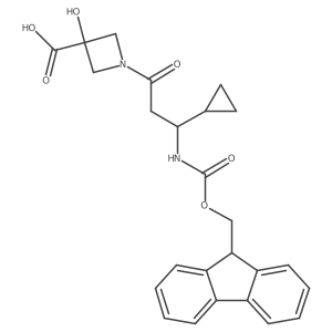 1-[3-cyclopropyl-3-({[(9H-fluoren-9-yl)methoxy]carbonyl}amino)propanoyl]-3-hydroxyazetidine-3-carboxylic acid Structure