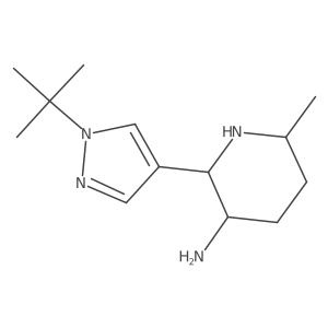 2-(1-tert-butyl-1H-pyrazol-4-yl)-6-methylpiperidin-3-amine Structure