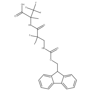 2-[3-({[(9H-fluoren-9-yl)methoxy]carbonyl}amino)-2,2-difluoropropanamido]-3,3,3-trifluoro-2-methylpropanoic acid Structure