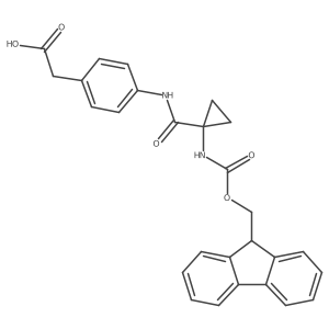 2-{4-[1-({[(9H-fluoren-9-yl)methoxy]carbonyl}amino)cyclopropaneamido]phenyl}acetic acid Structure