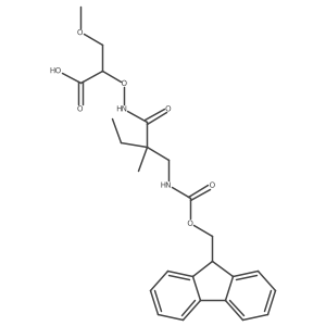 2-({2-[({[(9H-fluoren-9-yl)methoxy]carbonyl}amino)methyl]-2-methylbutanamido}oxy)-3-methoxypropanoic acid Structure