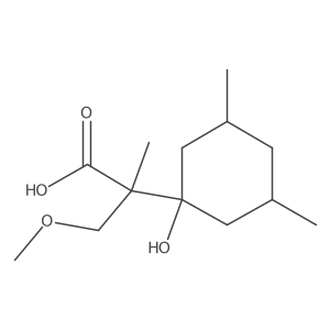 2-(1-Hydroxy-3,5-dimethylcyclohexyl)-3-methoxy-2-methylpropanoic acid Structure