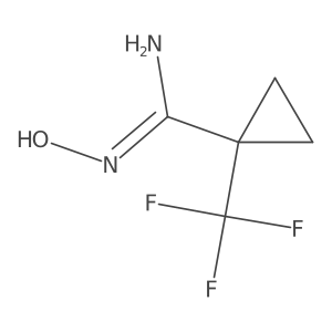 N'-hydroxy-1-(trifluoromethyl)cyclopropane-1-carboximidamide Structure