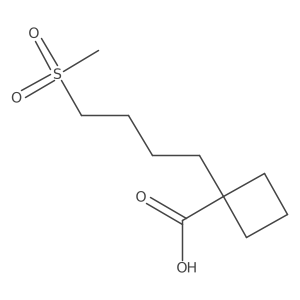 1-[4-(Methylsulfonyl)butyl] cyclobutanecarboxylic acid Structure