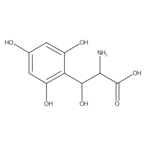 2-Amino-3-hydroxy-3-(2,4,6-trihydroxyphenyl)propanoic acid结构式