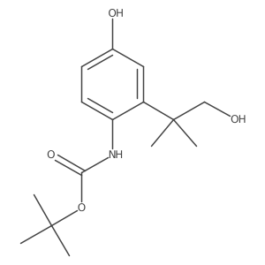 tert-butyl N-[4-hydroxy-2-(1-hydroxy-2-methylpropan-2-yl)phenyl]carbamate结构式