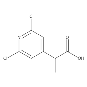 2-(2,6-Dichloropyridin-4-yl)propanoic acid结构式