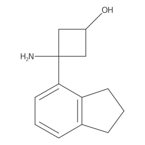 3-amino-3-(2,3-dihydro-1H-inden-4-yl)cyclobutan-1-ol Structure