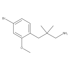 3-(4-Bromo-2-methoxyphenyl)-2,2-dimethylpropan-1-amine结构式