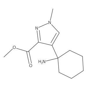 methyl 4-(1-aminocyclohexyl)-1-methyl-1H-pyrazole-3-carboxylate Structure