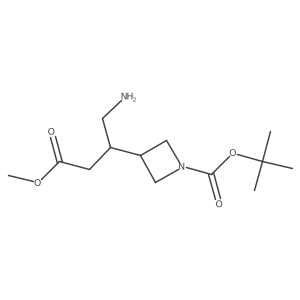 Tert-butyl 3-(1-amino-4-methoxy-4-oxobutan-2-yl)azetidine-1-carboxylate Structure